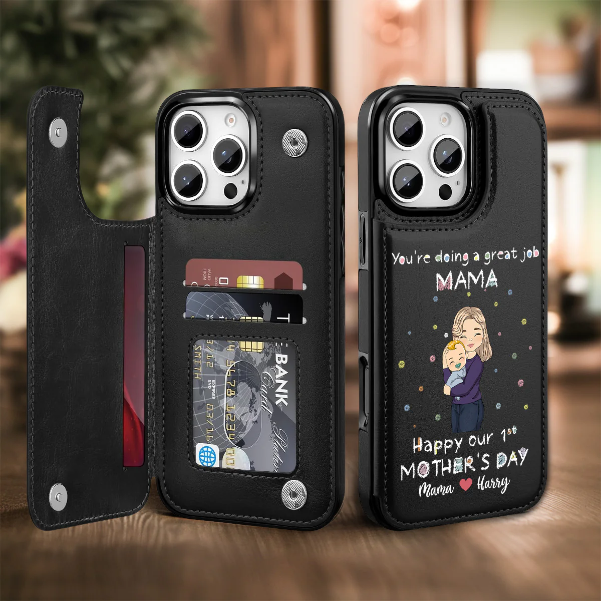You Are Doing A Great Job - Personalized Custom Leather Phone Case - Image 4