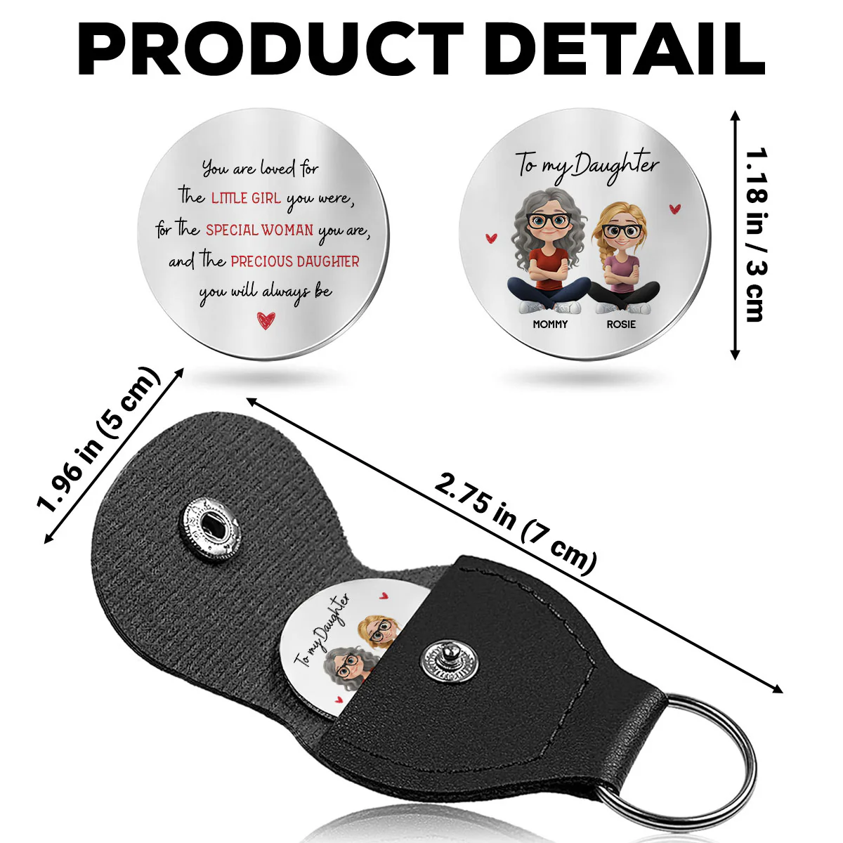 You Are Loved For - Personalized Custom Pocket Hug - Image 5