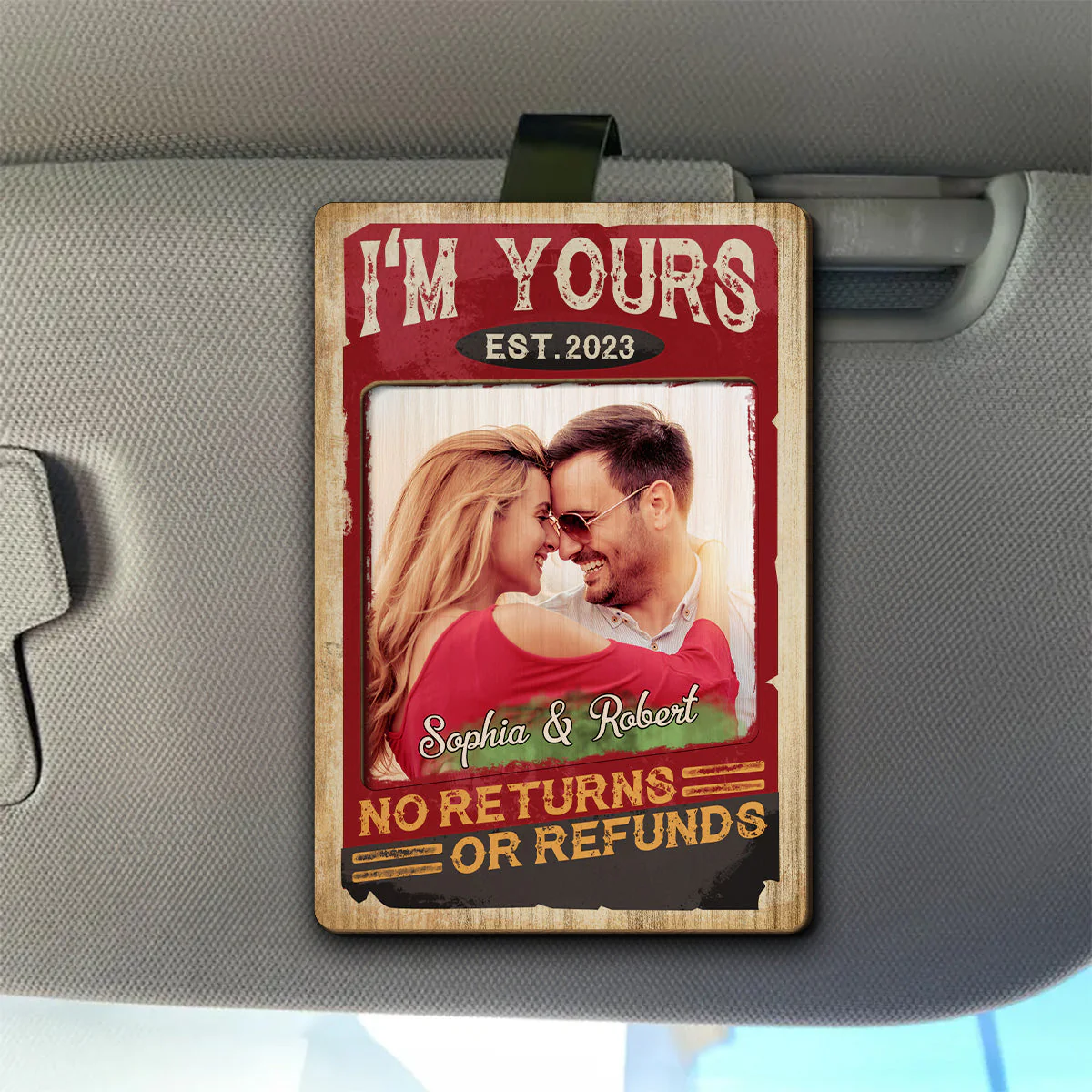 You Are Mine - Personalized Custom Car Visor Clip