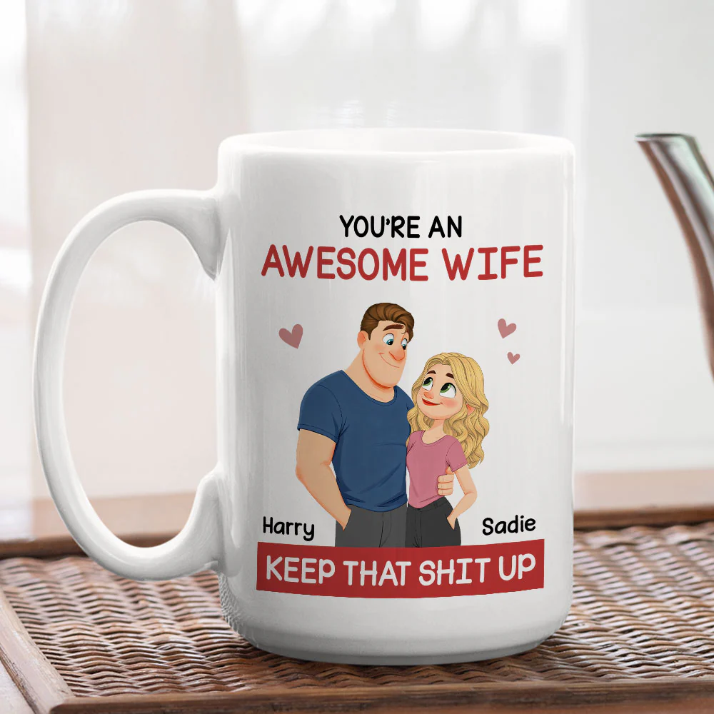 You Are My Awesome Wife - Personalized Custom Coffee Mug - Image 6