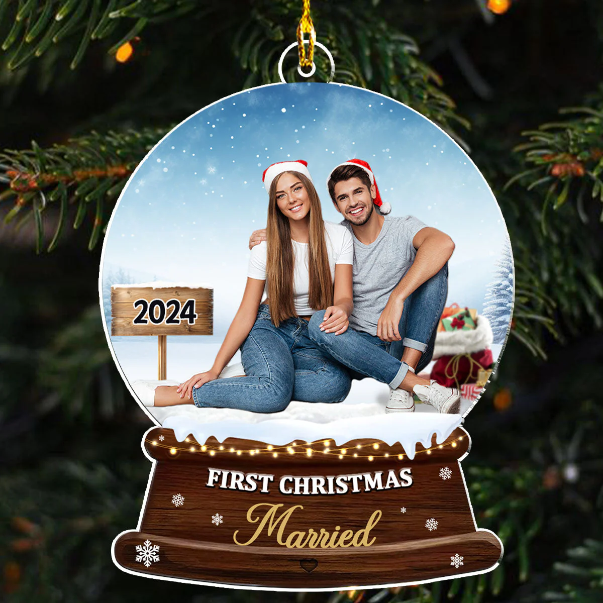 You Are My Christmas Wish - Personalized Custom Acrylic Ornament - Image 3