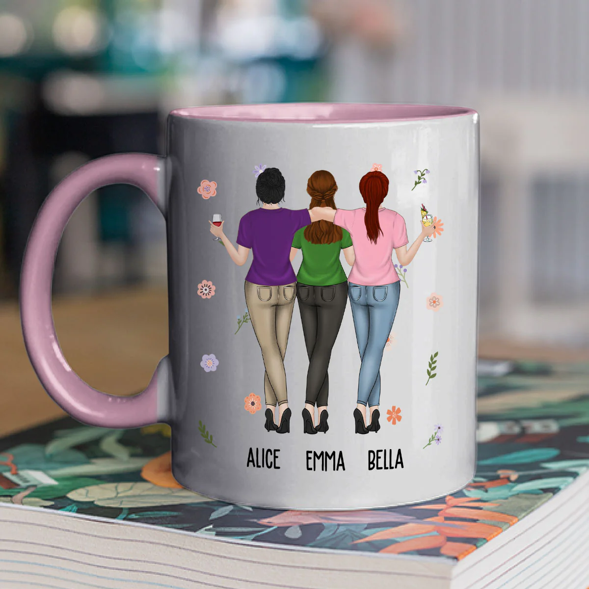 You Are My Favorite Bestie - Personalized Custom Accent Mug - Image 2