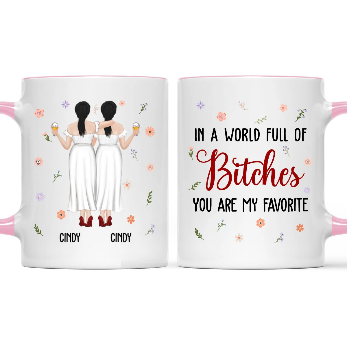 You Are My Favorite Bestie - Personalized Custom Accent Mug - Image 8