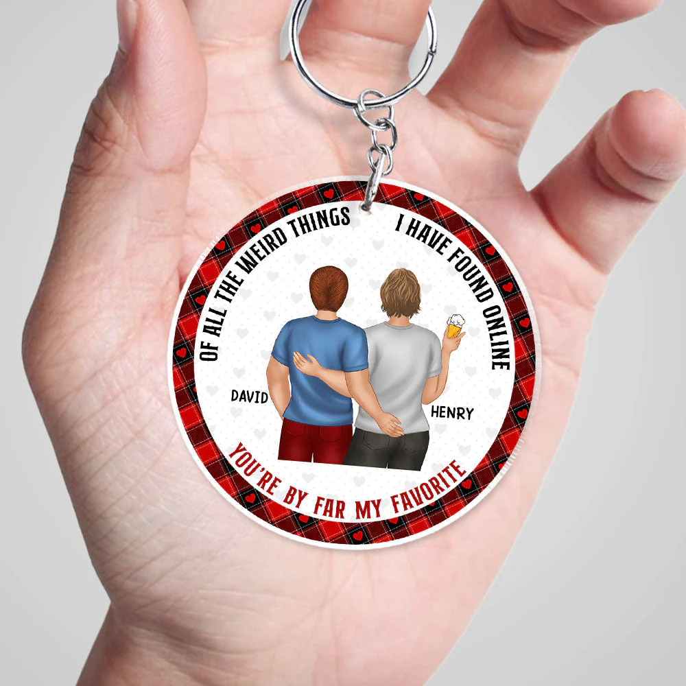 You Are My Favorite - Personalized Custom Acrylic Keychain - Image 4