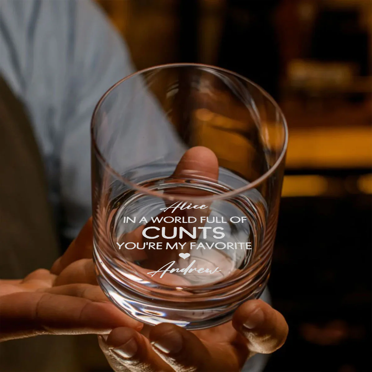 You Are My Favorite - Personalized Custom Engraved Whiskey Glass - Image 3
