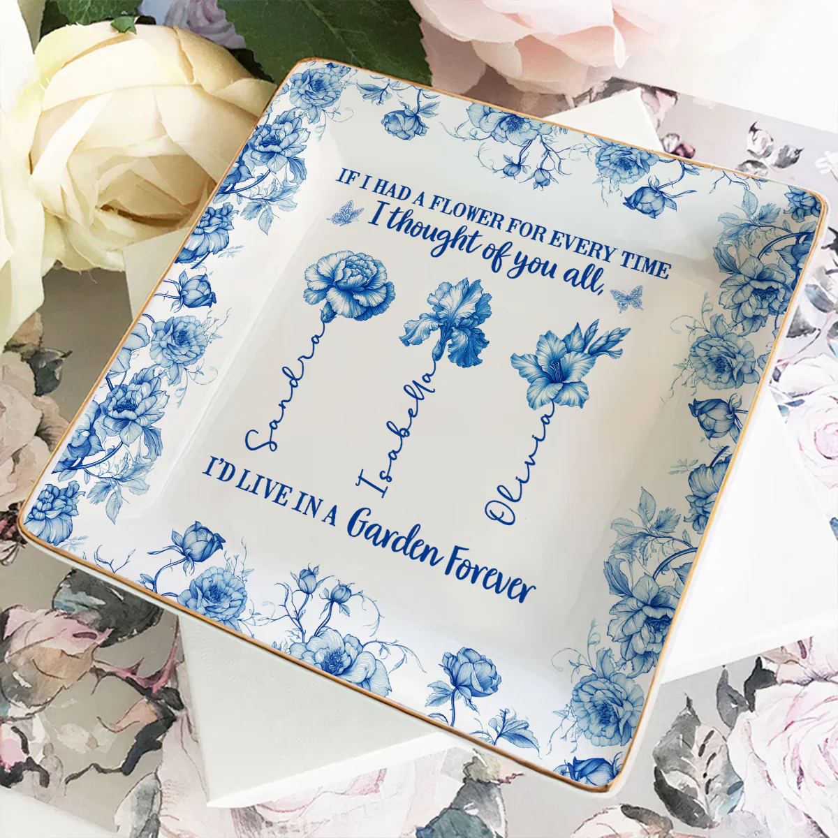 You Are My Forever Garden - Personalized Custom Jewelry Dish - Image 3