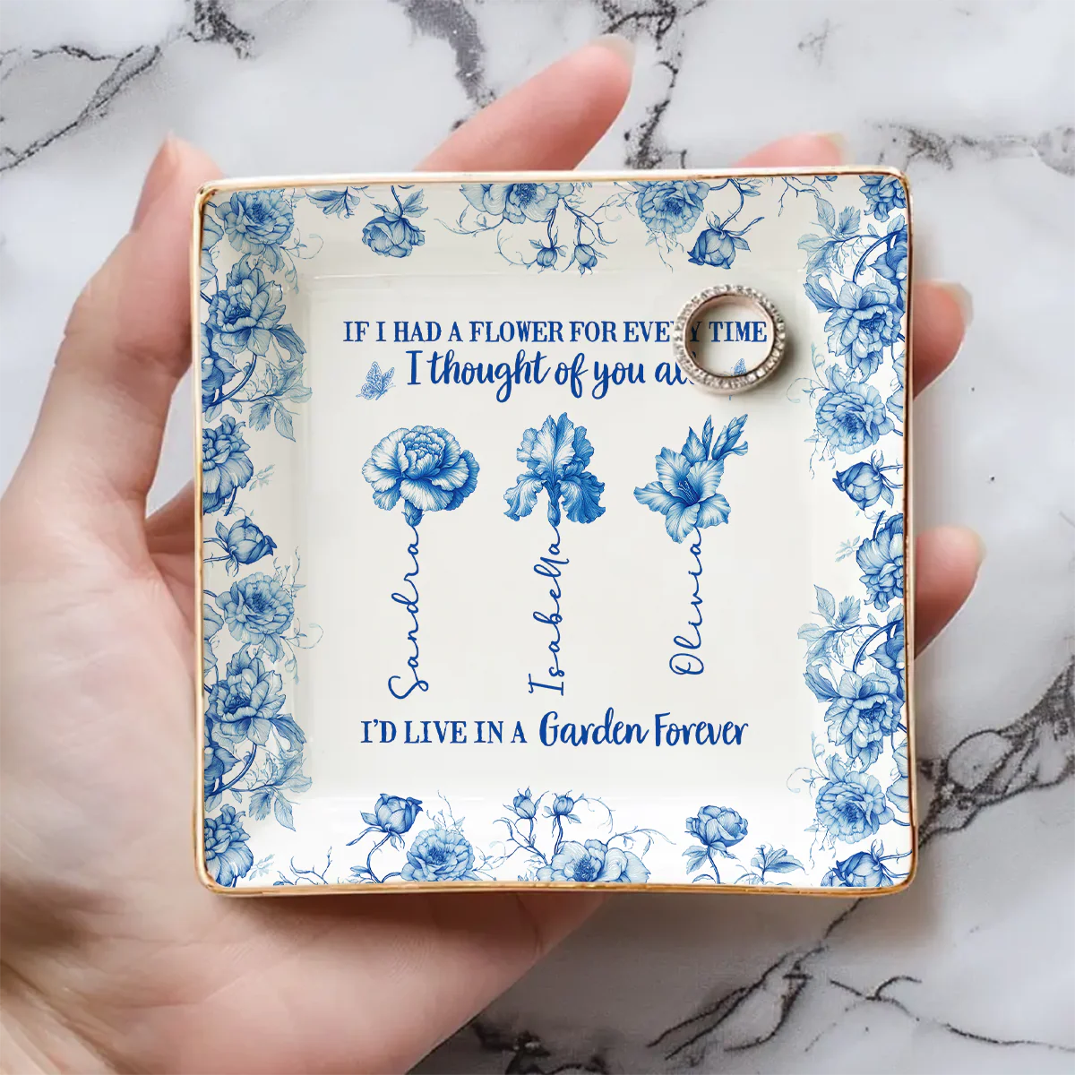 You Are My Forever Garden - Personalized Custom Jewelry Dish - Image 4