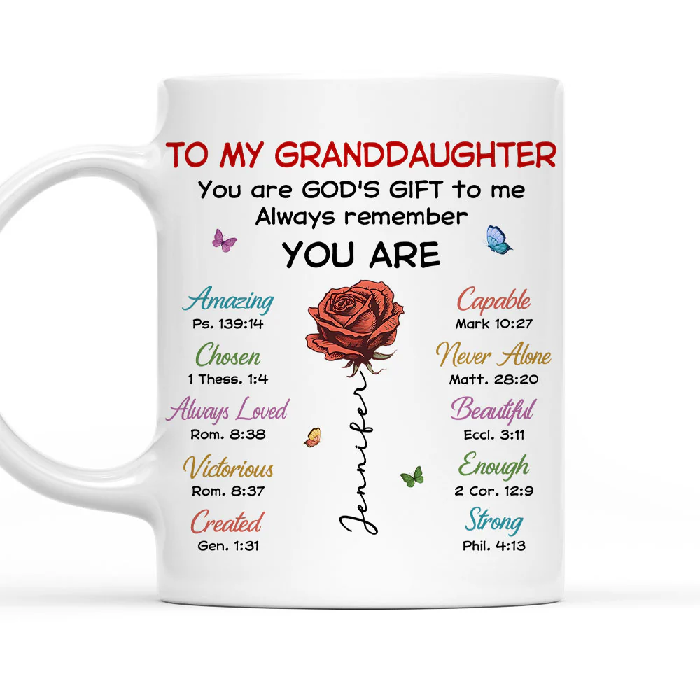 You Are My Gift Granddaughter - Personalized Custom Coffee Mug