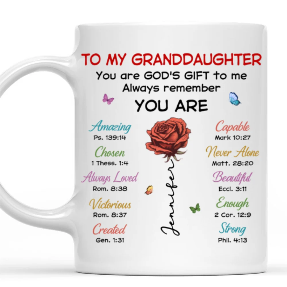 You Are My Gift Granddaughter - Personalized Custom Coffee Mug - Image 7