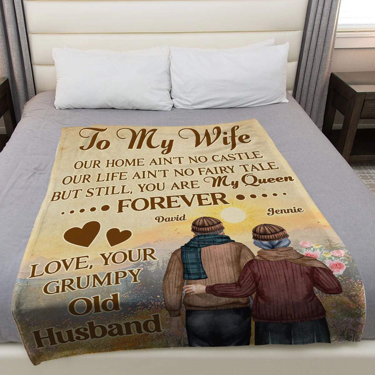 You Are My Queen - Personalized Custom Fleece Blanket - Image 3