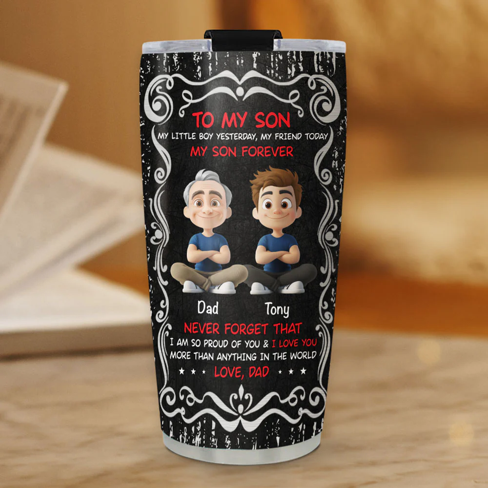 You Are My Son Forever - Personalized Custom Tumbler - Image 2
