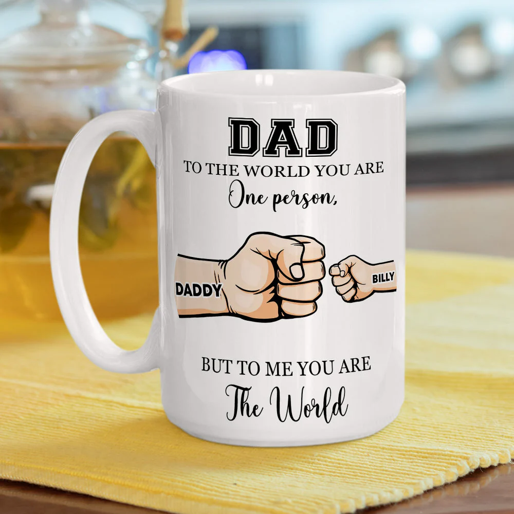 You Are My World - Personalized Custom Coffee Mug - Image 5