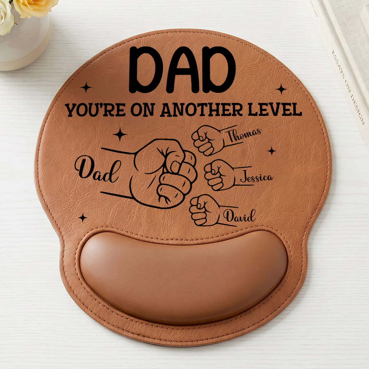 You Are On Another Level - Personalized Custom Leather Mouse Pad - Image 2
