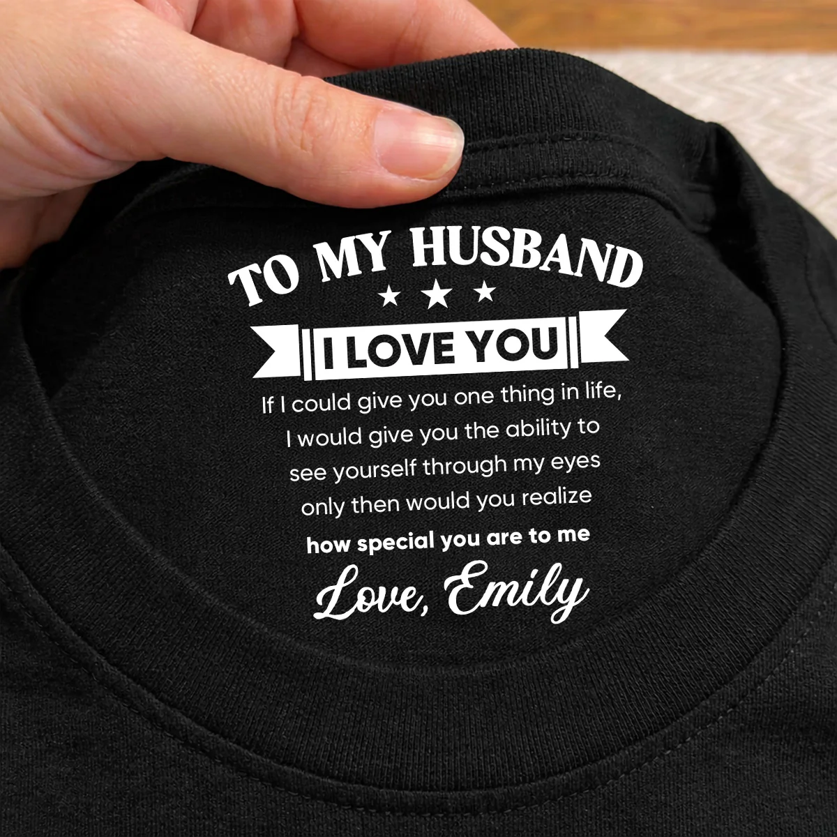 You Are Special My Love - Personalized Custom Inside Neck Print T-Shirt - Image 2