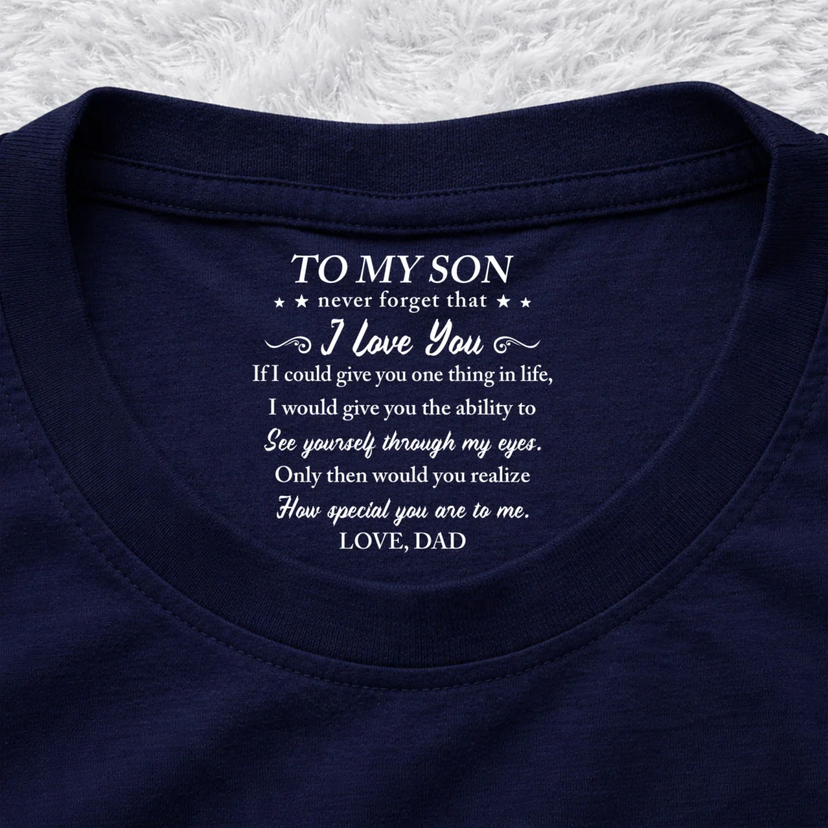 You Are Special - Personalized Custom Inside Neck Print T-Shirt - Image 10