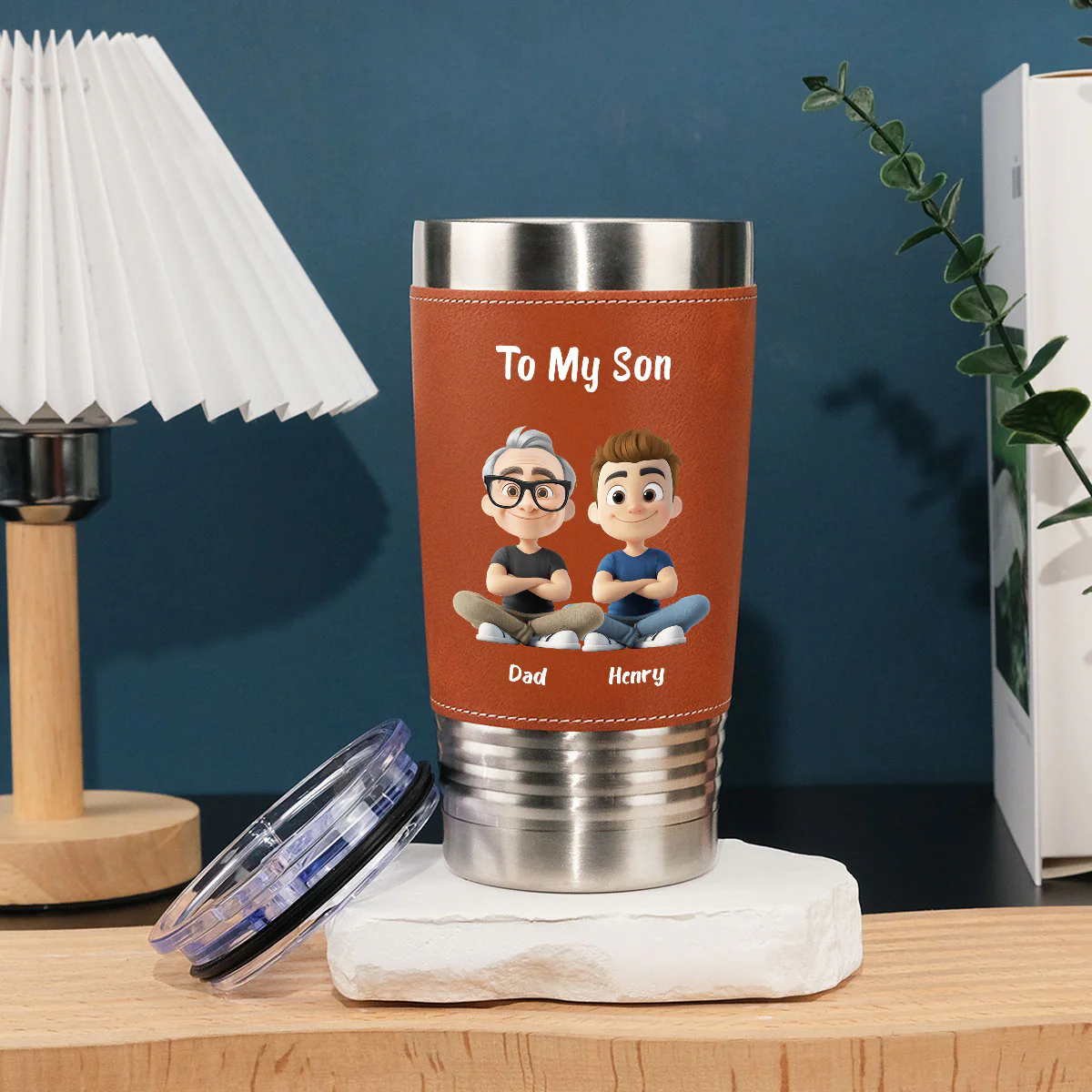 You Are Special - Personalized Custom Leather Tumbler - Image 4