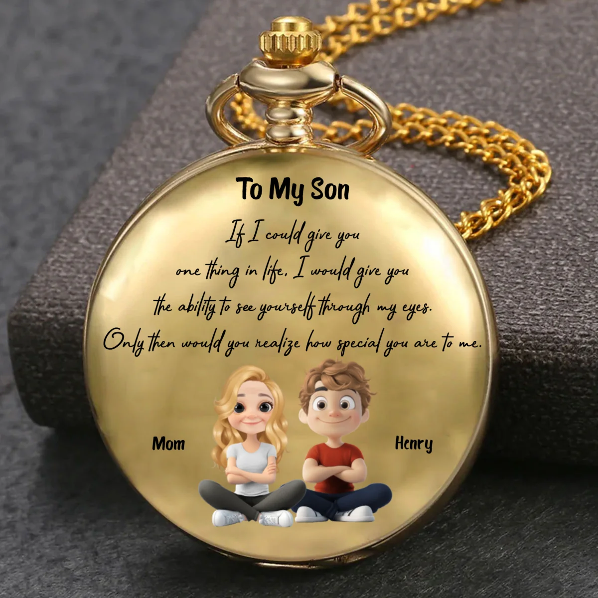 You Are Special - Personalized Custom Print Pocket Watch - Image 7