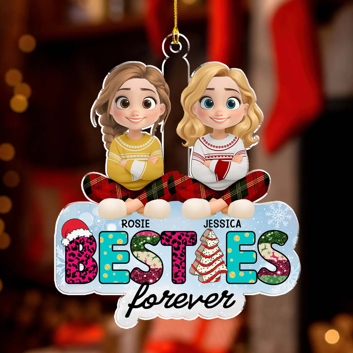 You Are The Best Bestie - Personalized Custom Acrylic Ornament - Image 3