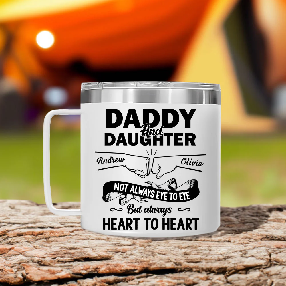 You Are The Best - Personalized Custom 14oz Stainless Steel Tumbler With Handle - Image 2