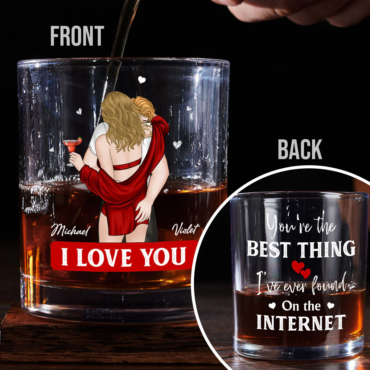 You Are The Best Thing - Personalized Custom Engraved Whiskey Glass - Image 2