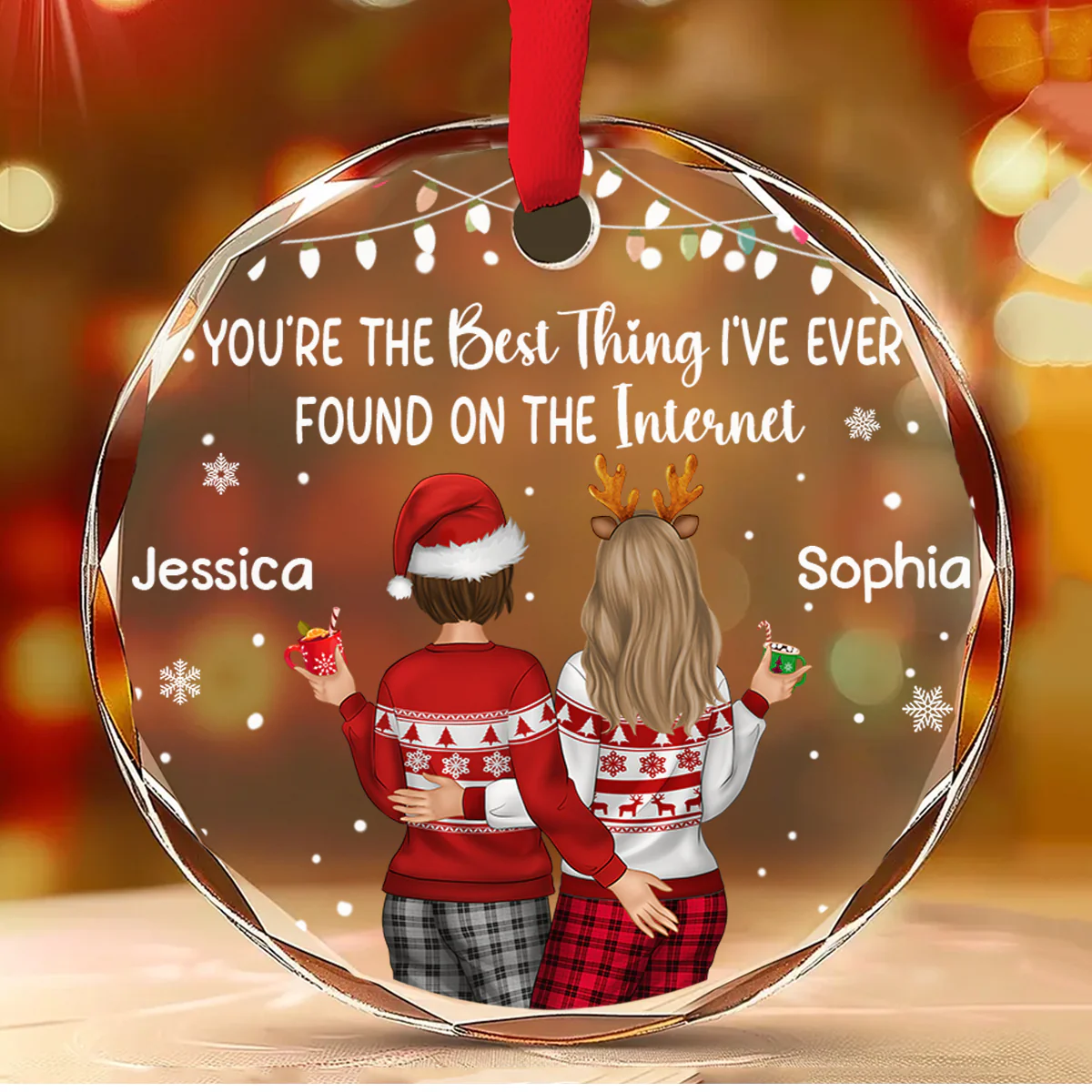 You Are The Best Thing - Personalized Custom Glass Ornament - Image 2