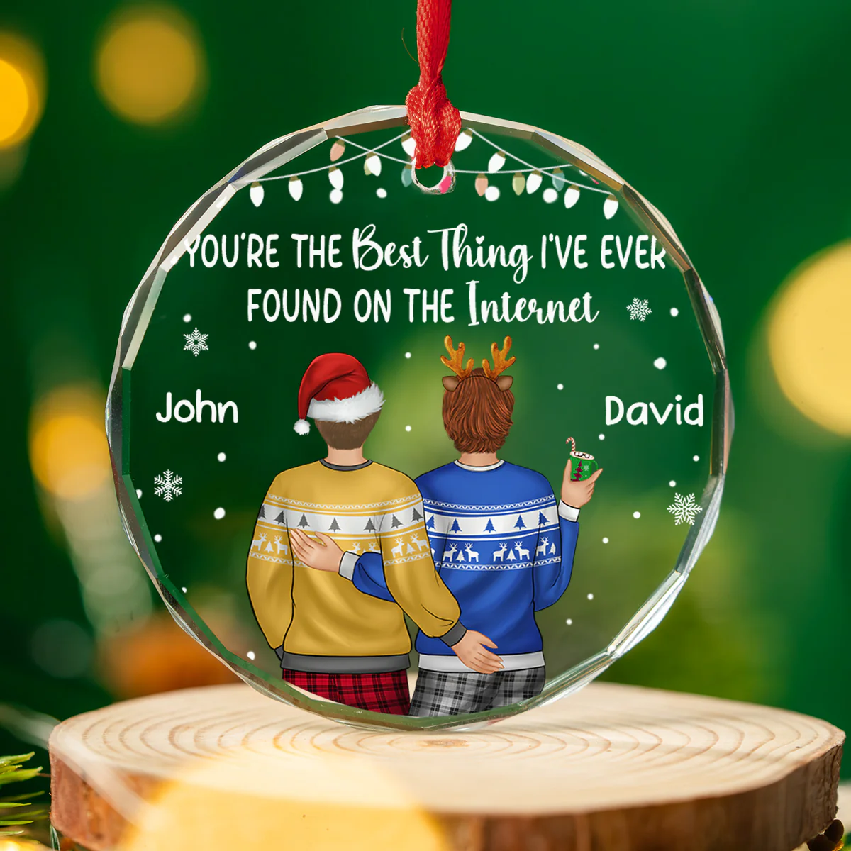 You Are The Best Thing - Personalized Custom Glass Ornament - Image 3