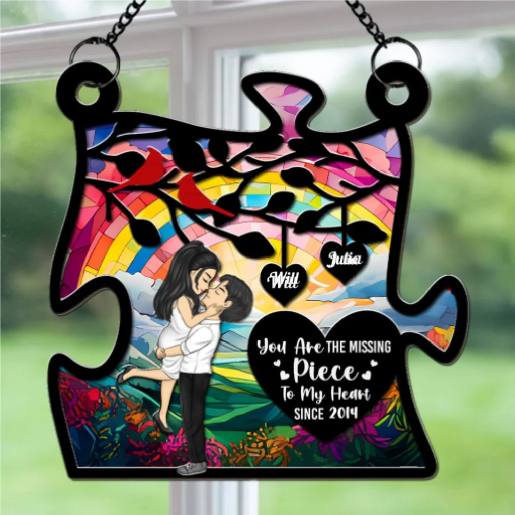 You Are The Missing Piece - Personalized Custom Suncatcher - Image 5
