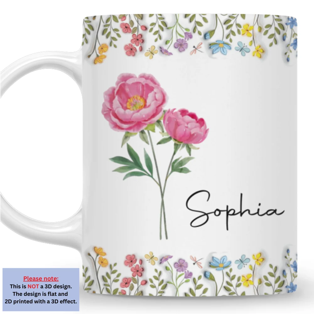 You Are The Most Beautiful Flower - Personalized Custom 3D Inflated Effect Mug - Image 4