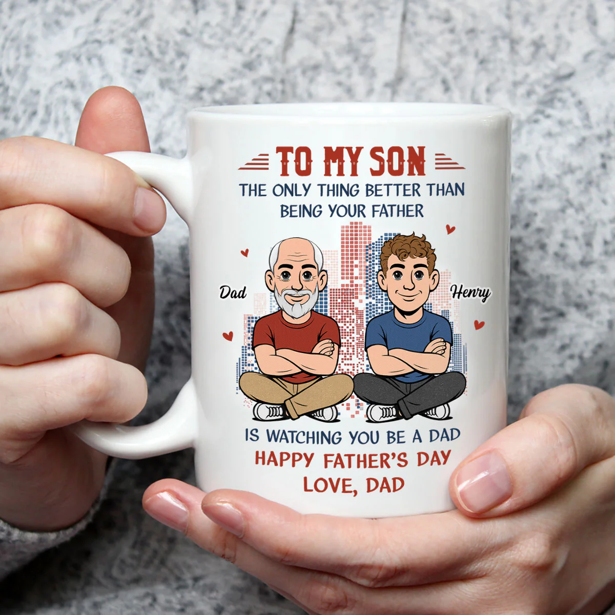 You Became Amazing Father - Personalized Custom Coffee Mug - Image 3