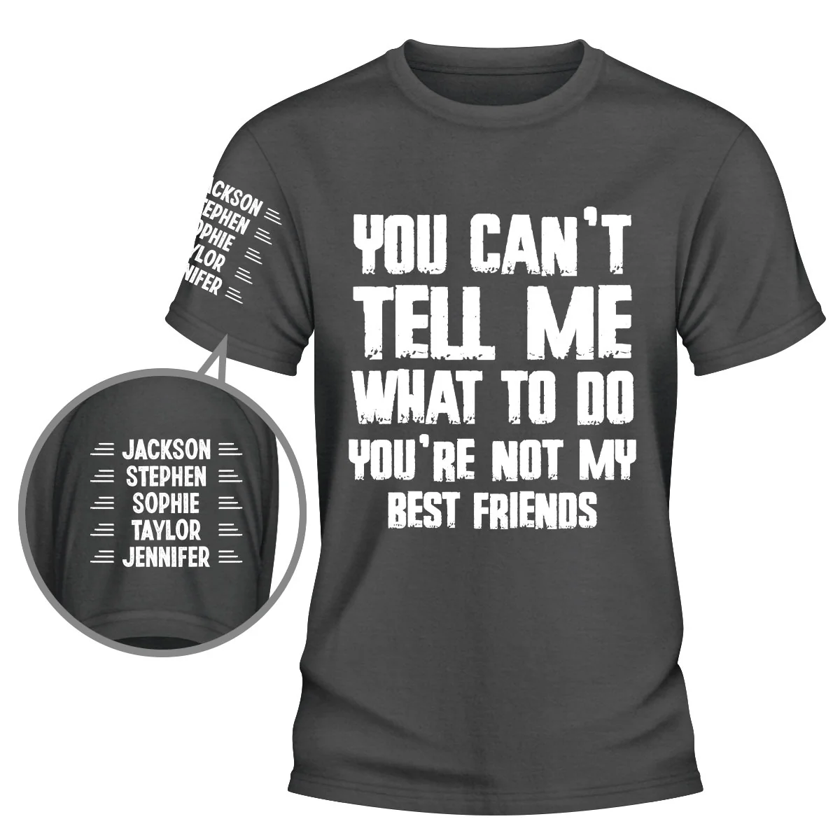 You Can Not Tell Me What To Do Obviously - Personalized Custom Shirt With Design On Sleeve - Image 2