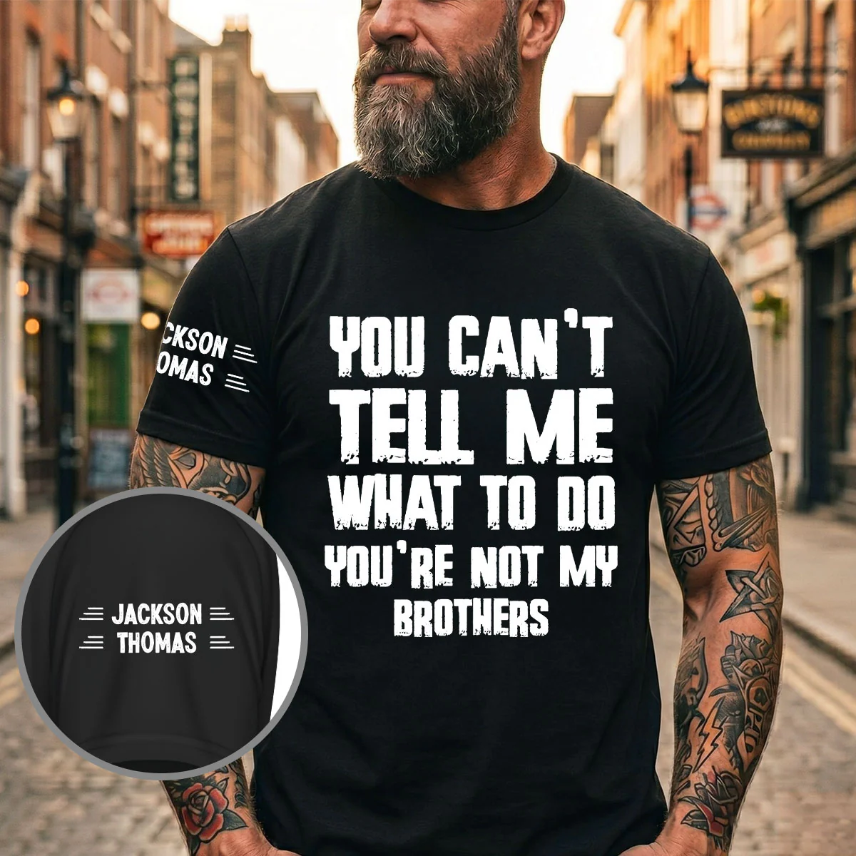 You Can Not Tell Me What To Do Obviously - Personalized Custom Shirt With Design On Sleeve - Image 3