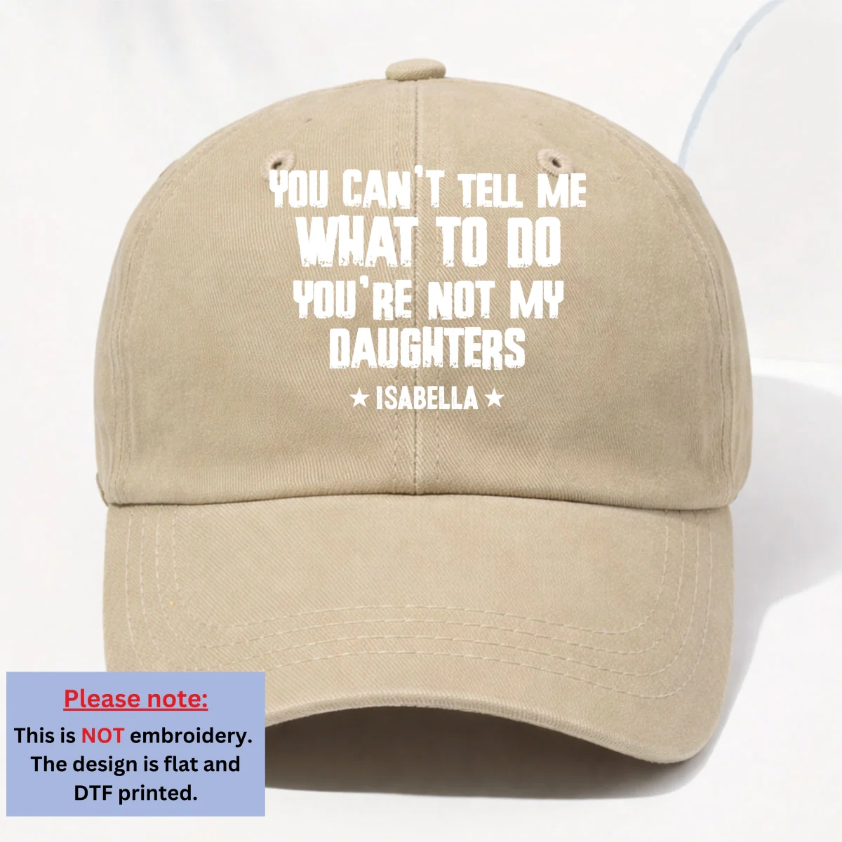 You Can Not Tell Me What To Do - Personalized Custom Vintage Washed Denim Cap - Image 10