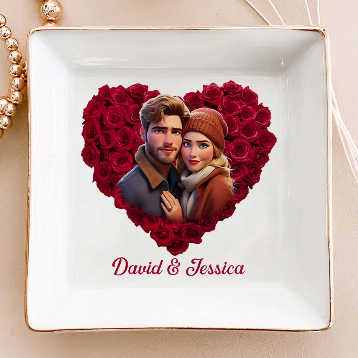 You Deserve It Honey - Personalized Custom Jewelry Dish