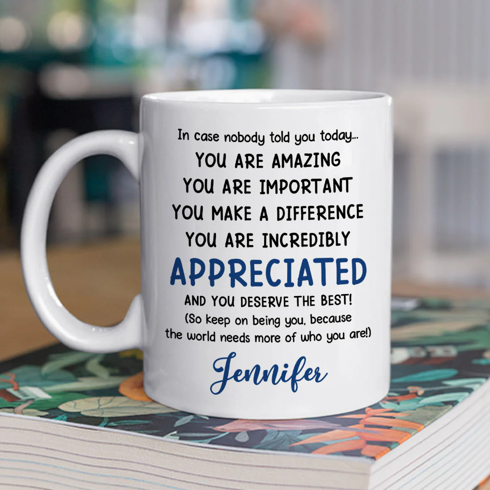 You Deserve The Best - Personalized Custom Coffee Mug - Image 2