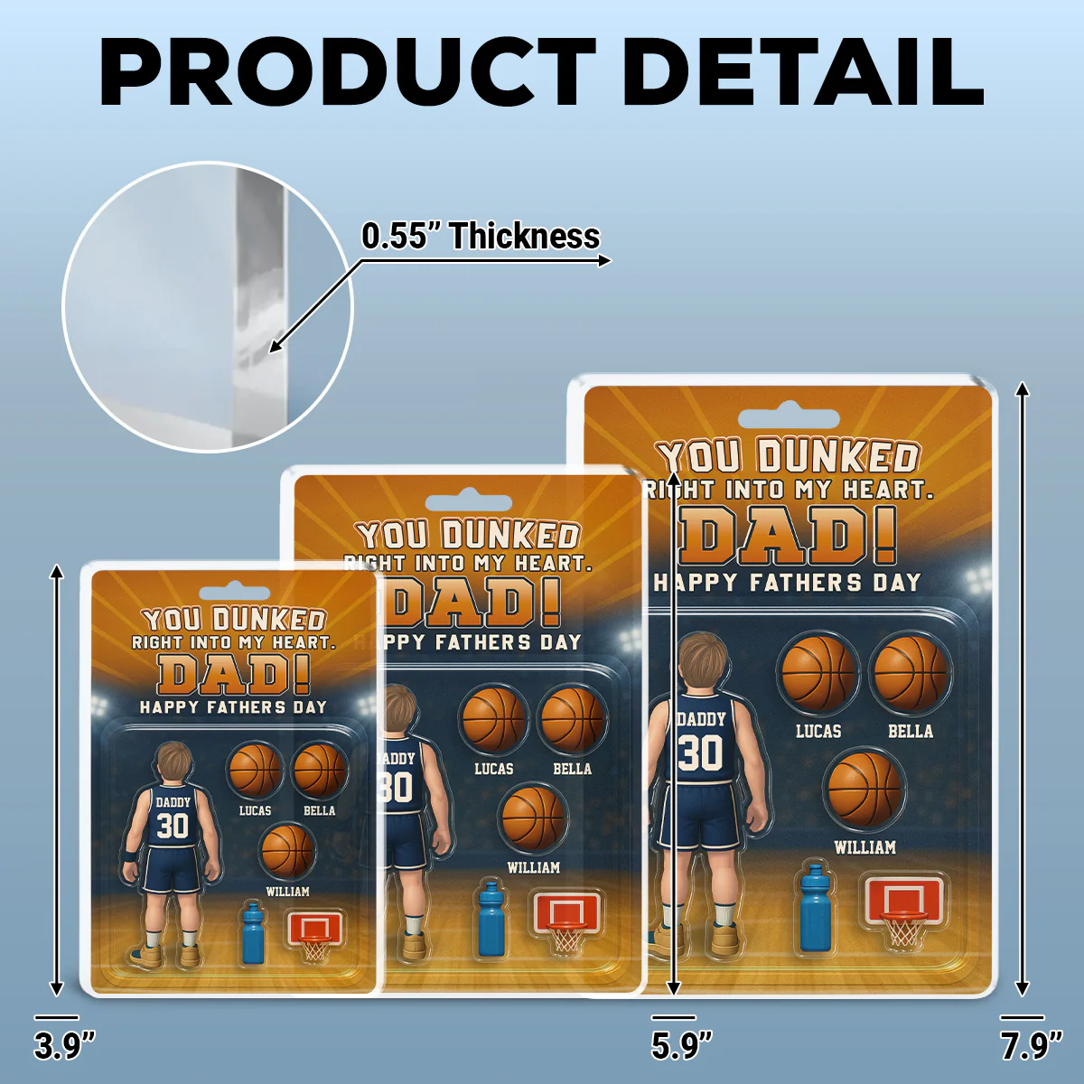 You Dunked Right Into My Heart - Personalized Custom Acrylic Plaque - Image 5