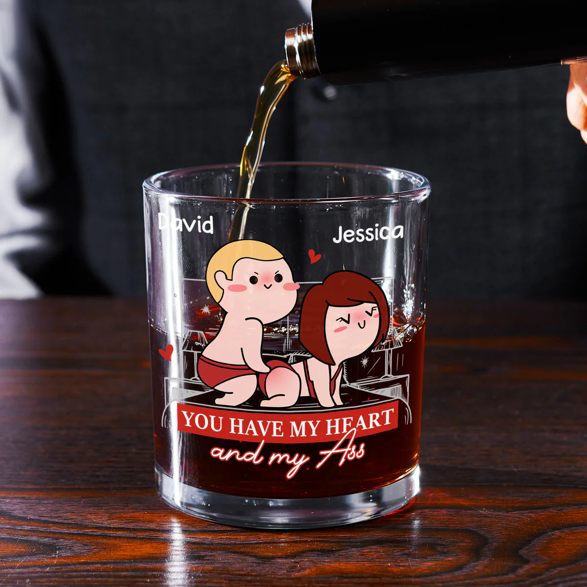 You Have All Of Me - Personalized Custom Whiskey Glass - Image 2