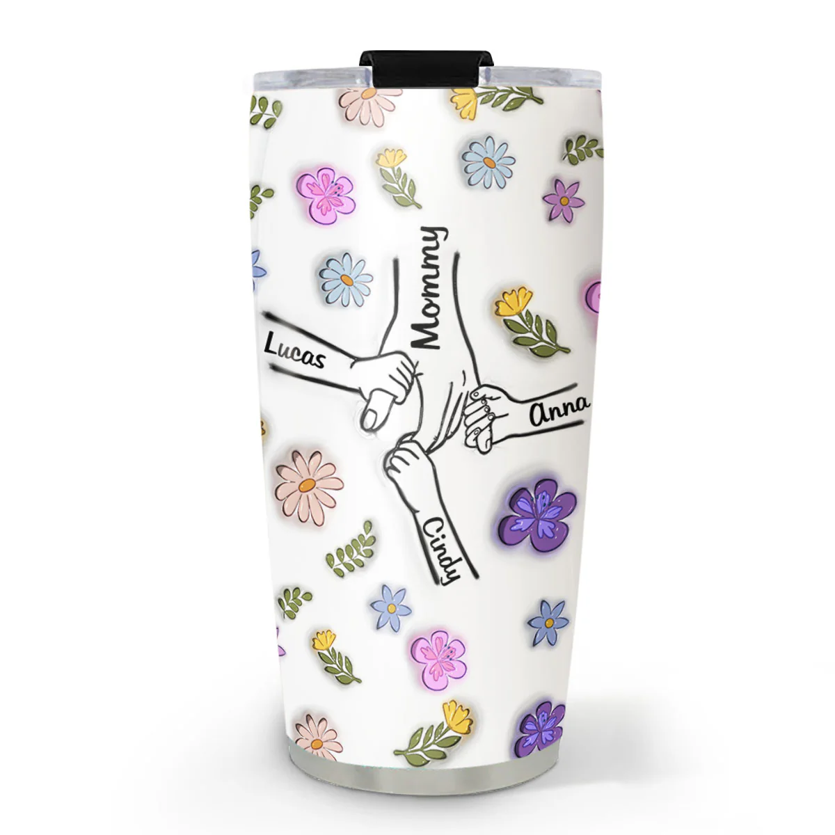 You Hold My Hand And My Heart - Personalized Custom 3D Inflated Effect Tumbler