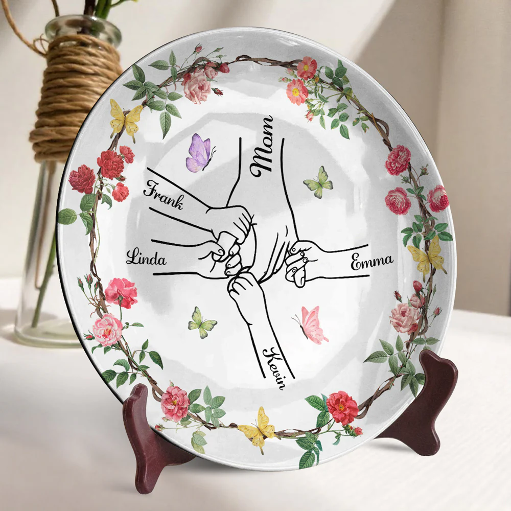 You Hold My Hand And My Heart - Personalized Custom Plate - Image 3