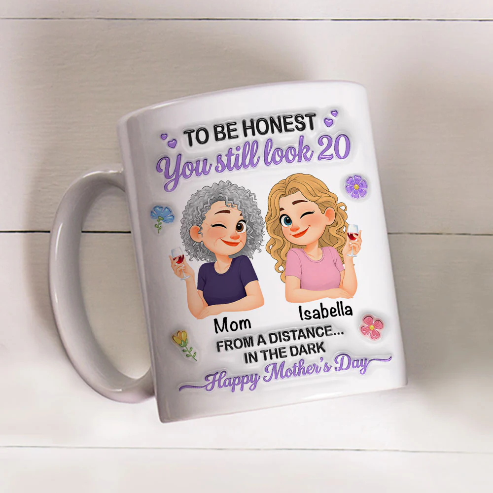 You Look Great Far Away - Personalized Custom 3D Inflated Effect Mug - Image 3