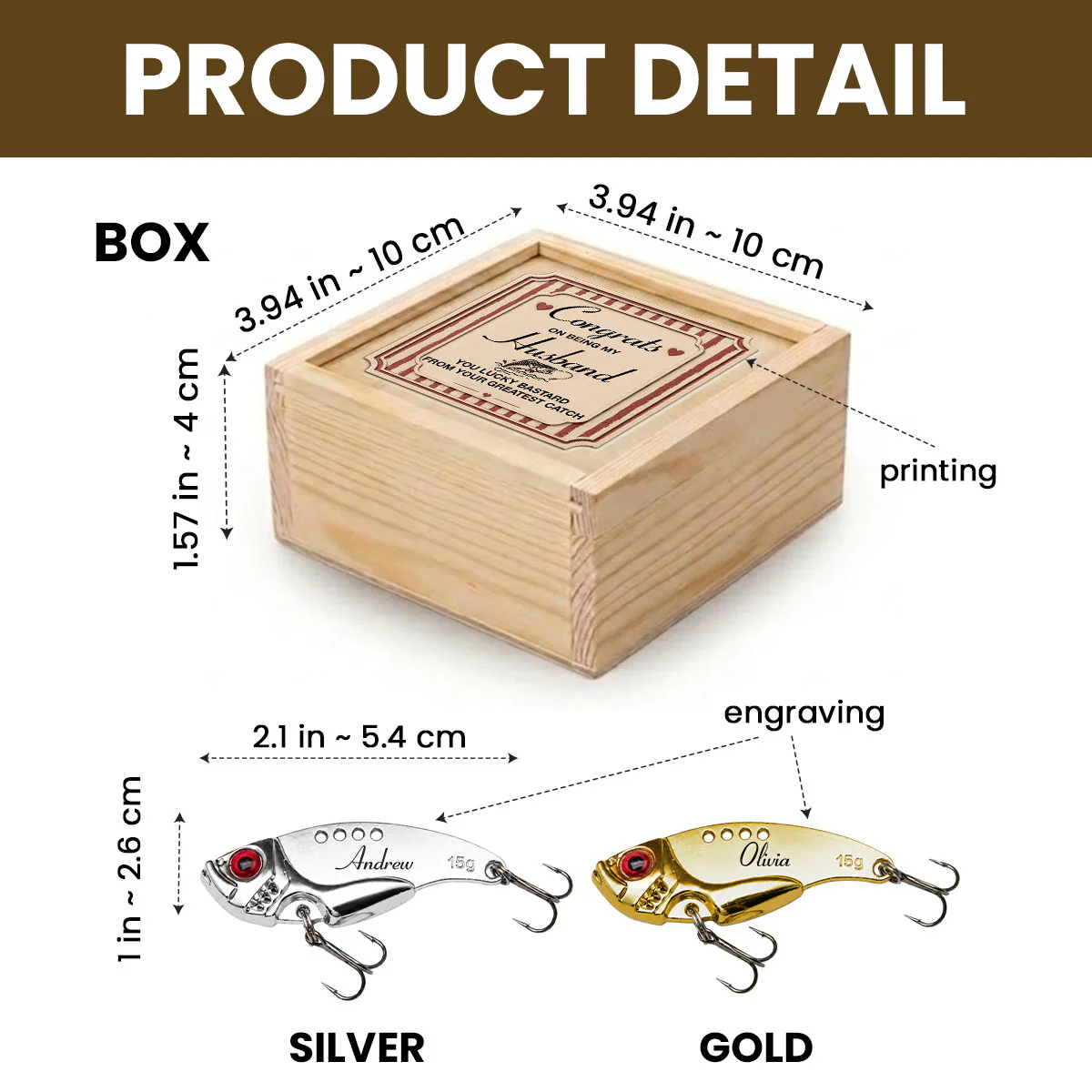 You Lucky Bastard - Personalized Custom Fishing Lure - Image 5