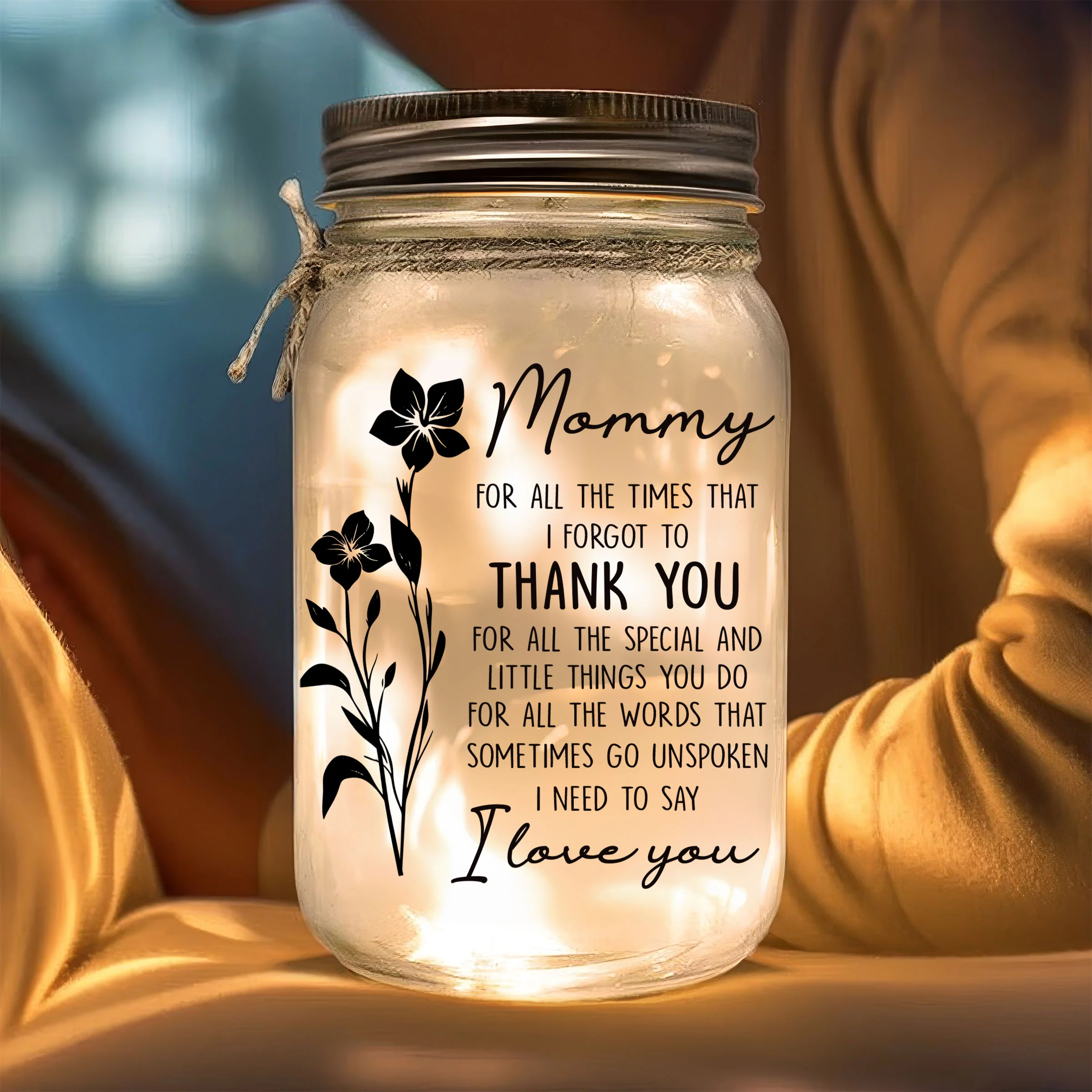 You Make Life So Special Mom - Personalized Custom Mason Jar Light - Image 2