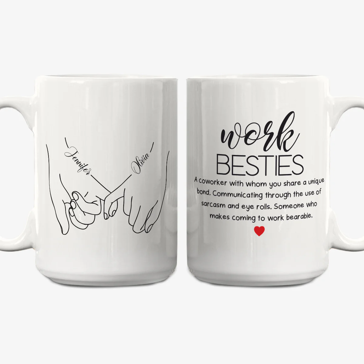 You Make Work Bearable - Personalized Custom Coffee Mug - Image 2