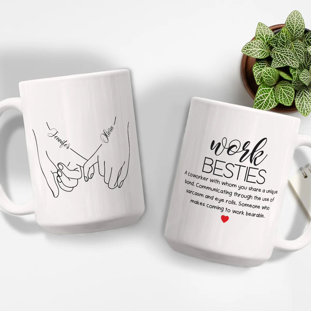You Make Work Bearable - Personalized Custom Coffee Mug - Image 6