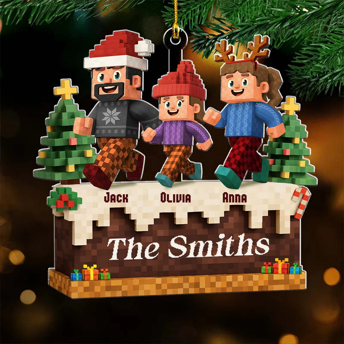 You Me And Our Children - Personalized Custom Acrylic Ornament - Image 2