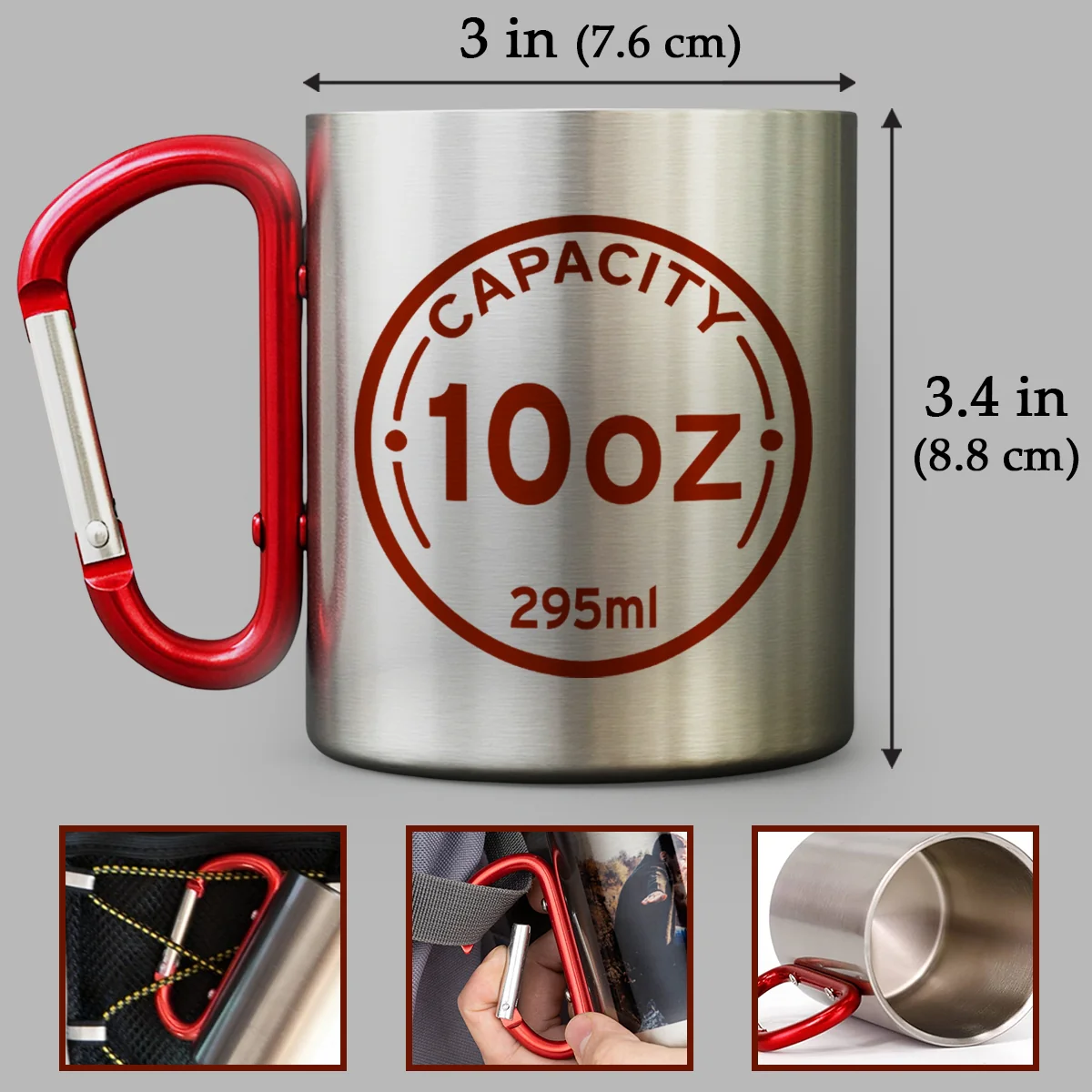 You & Me And The Dog - Personalized Custom Carabiner Mug - Image 5