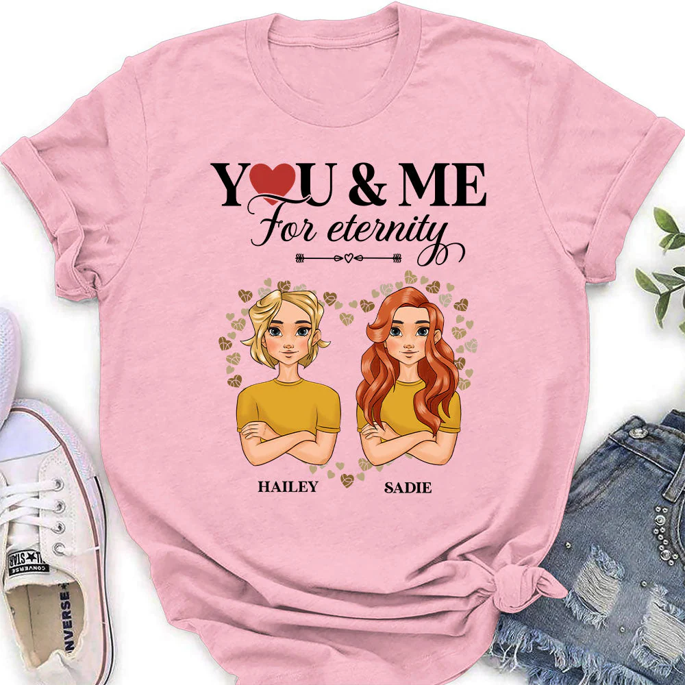 You And Me For Enternity - Personalized Custom Women's T-shirt - Image 6