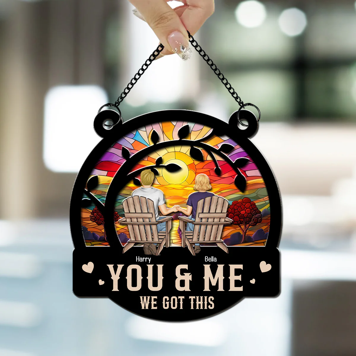 You & Me We Got This Ver 2 - Personalized Custom Suncatcher - Image 3