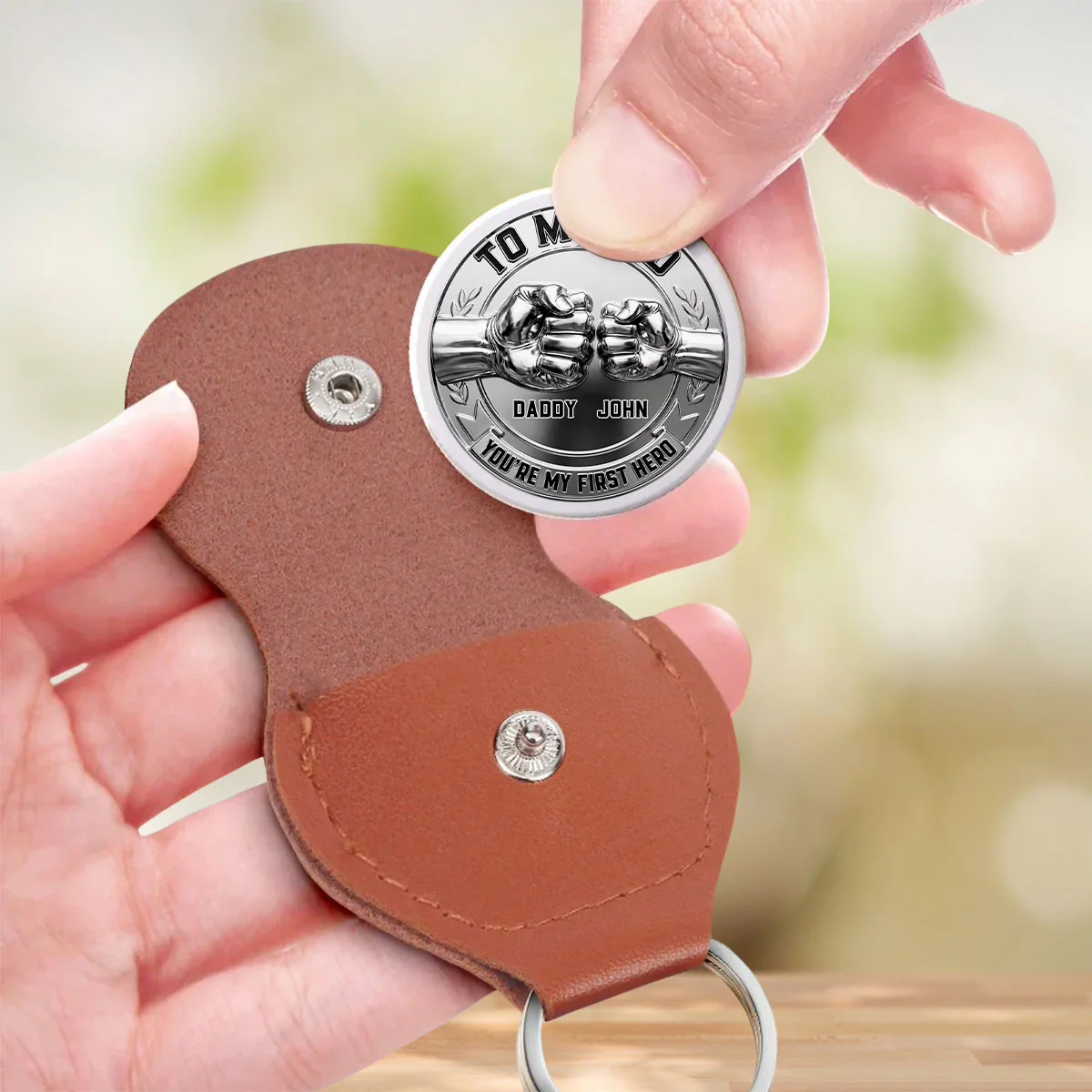 You Mean Everything Dad - Personalized Custom Pocket Hug - Image 3