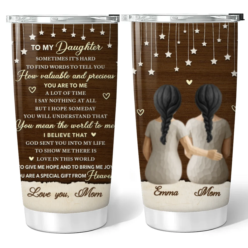 You Mean The World To Me - Personalized Custom Tumbler - Image 6