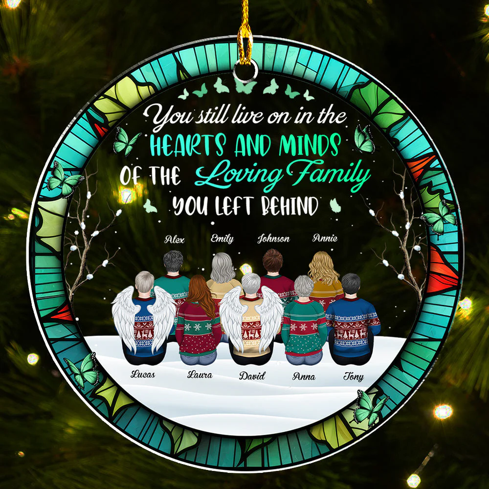You Still Live In My Hearts - Personalized Custom Acrylic Ornament